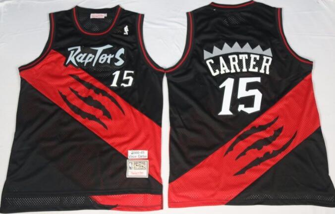 Men's Toronto Raptors #15 Vince Carter 2000-01 Black Hardwood Classics Soul Swingman Throwback Jersey